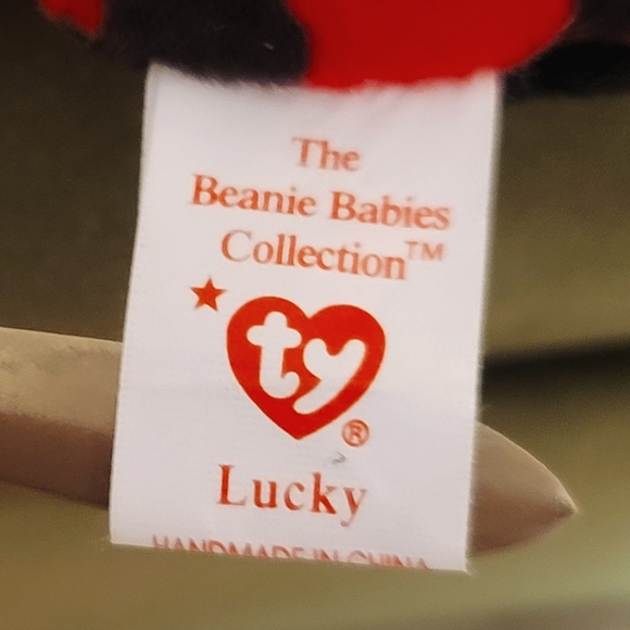 Ty Beanie Baby Lucky Ladybug BUDDY style 4040 Color Red/Black Size 6"X6" NWT - Picture 7 of 9